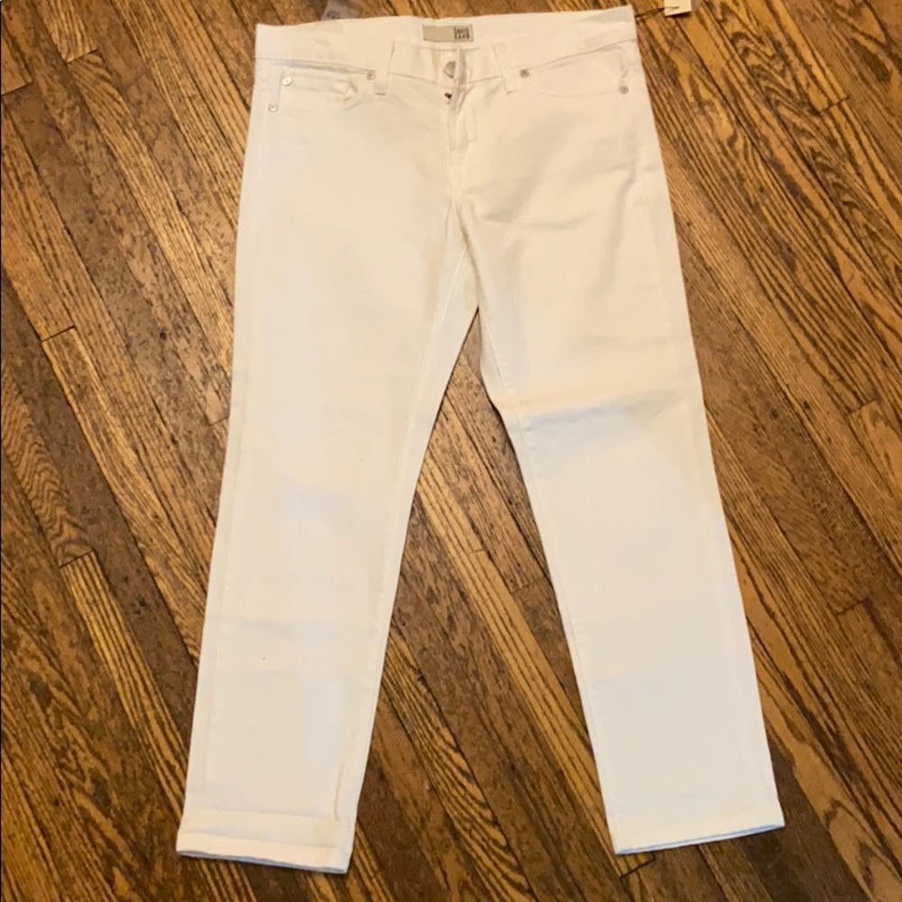 David Kahn white crop jeans